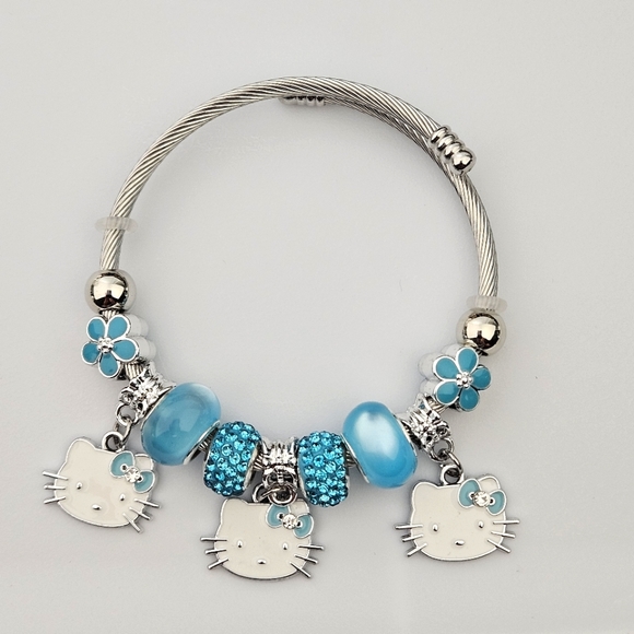 Jewelry - Bangle. Bracelet. Light Blue Pink Hello Kitty